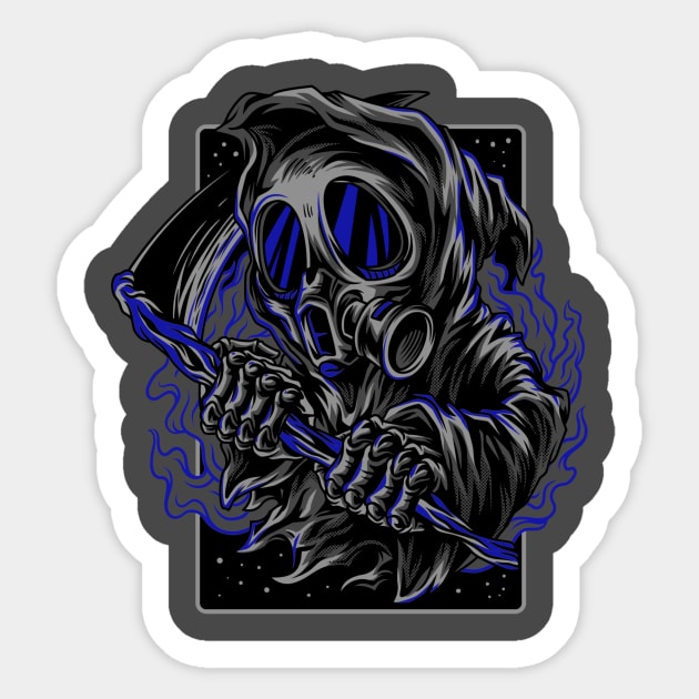 Reaper Scythe Smoke Purple Sticker by BradleyHeal